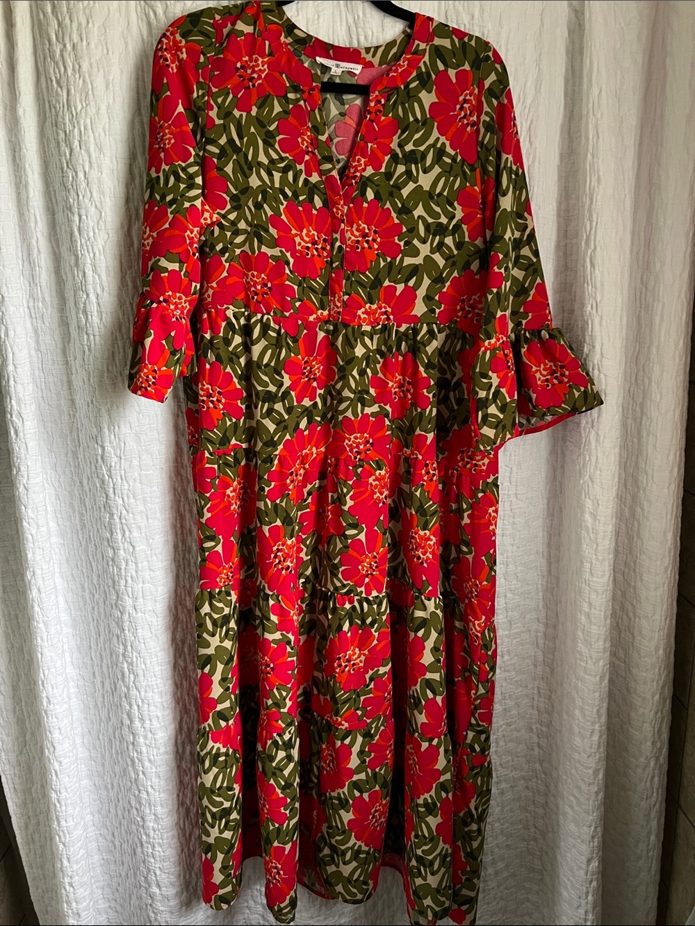 Floral Tiered Midi Dress